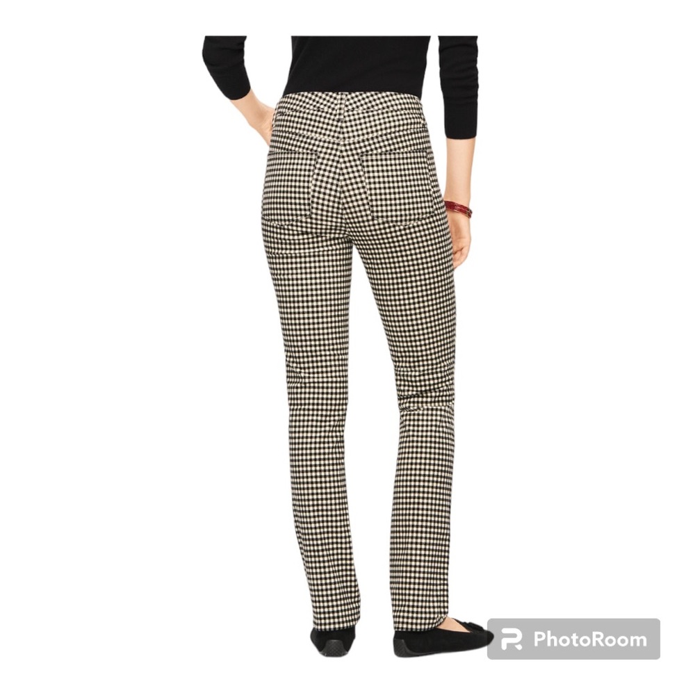 TALBOTS Stretch Corduroy High Waist Straight Leg Pants Buffalo Check EUC Sz 14P - Picture 2 of 13